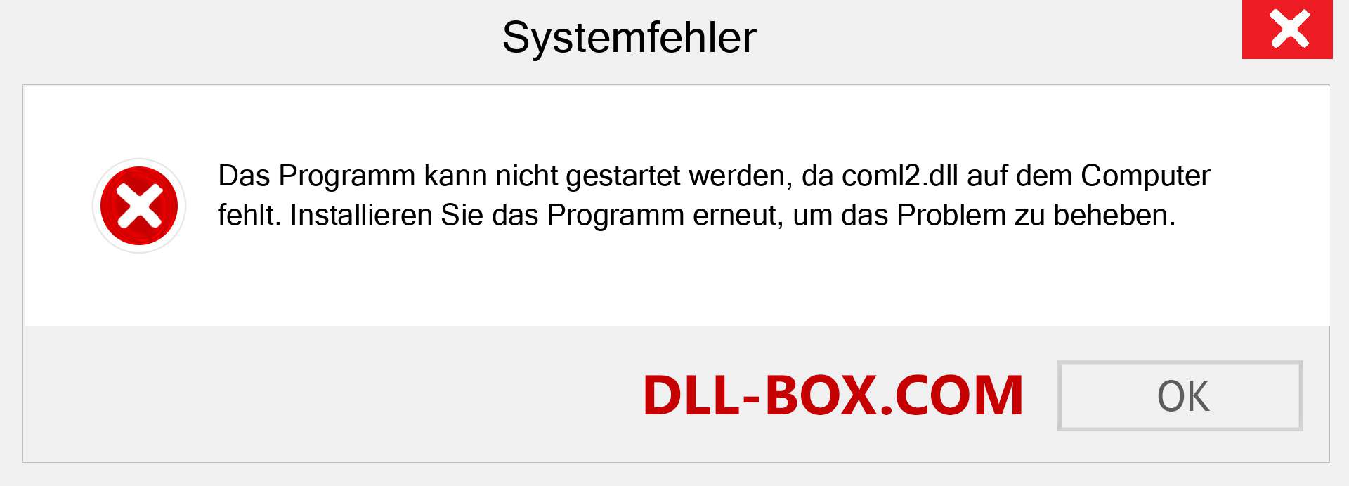 coml2.dll-Datei fehlt?. Download für Windows 7, 8, 10 - Fix coml2 dll Missing Error unter Windows, Fotos, Bildern